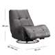 thumbnail image 3 of Bergere Reclinable Giratorio Mecedora Aries Smoke Grey, 3 of 3
