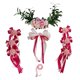 thumbnail image 3 of 9 piezas de decoraciones para el coche de boda kit de seda flor arcos de la cinta conjunto rosa melocotón, 3 of 5