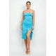 thumbnail image 1 of Vestido Tubo Con Volantes Y Abertura, 1 of 5