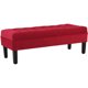 thumbnail image 1 of Banqueta Wood Capitone Felpa Rojo, 1 of 1