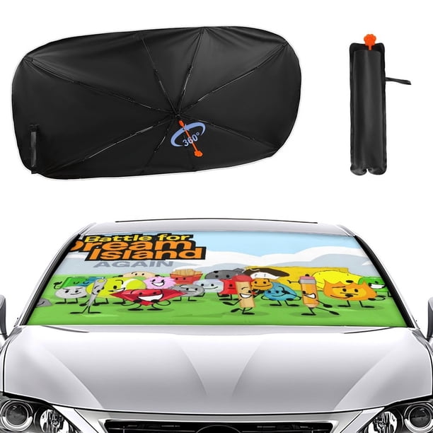 Batalla por la Isla de Ensueño Sombrilla Solar para Auto - Protector de Parabrisas Plegable | Cortina Solar Delantero | Bloqueo UV y Aislamiento de Calor 133x73cm