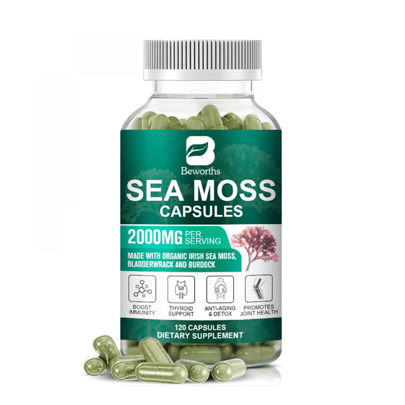 Sea Moss Musgo Marino Irlandes Organico 2000mg 120 Veg Caps