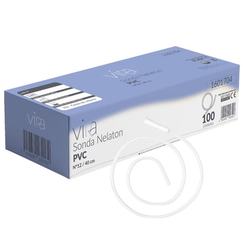 Vira - Sonda Nelaton 40 Cms 12Fr 100 Unidad Blanco