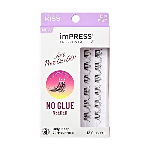 Pestañas postizas KISS Impress Lash Clusters Edgy Wispy 14-16 mm