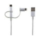 thumbnail image 1 of Cable USB 3 En 1 Mricro USB Tipo C Lightning 0.8M, 1 of 5