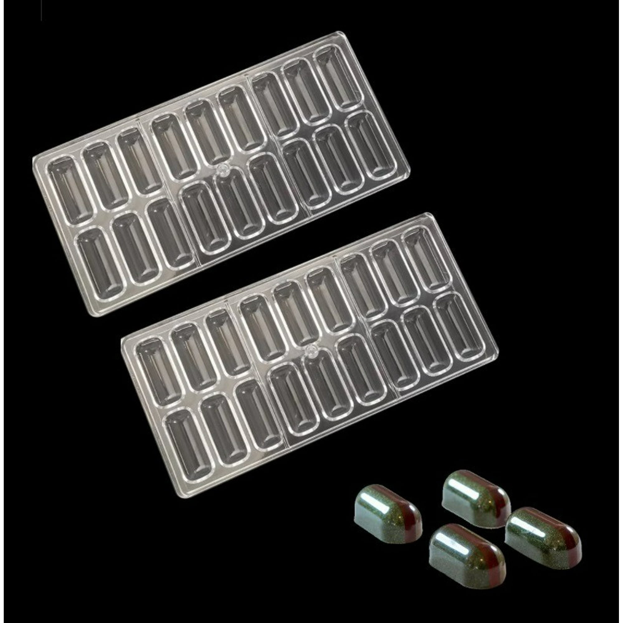 Genérico - Pack 2 Moldes Chocolate Capsula Moldes De Chocolate Capsulas