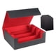 thumbnail image 1 of Caja Para Baraja De Cartas Coleccionables, Duradera, Con Capacidad Para 1800 Tarjetas, Estuche Para Tarjetas Deportivas Estándar, Negro Y Rojo, 1 of 5