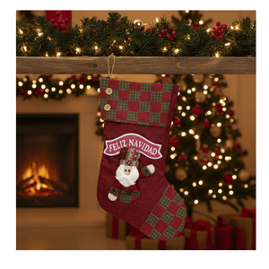 Genérico - Bota Navideña Viejito Pascuero Grande Modelo 1 Navidad Decoración