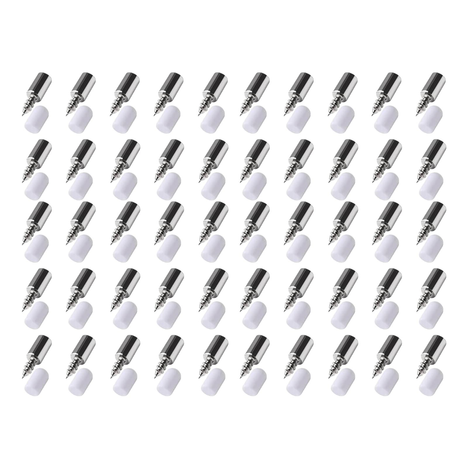 Magideal - Tornillos Autorroscantes Integrados, Tornillo De Fijación De Soportes De Partición, Clavijas Para Estante De Gabinete, Tornillos Autorroscantes, Para , 50 Pcs