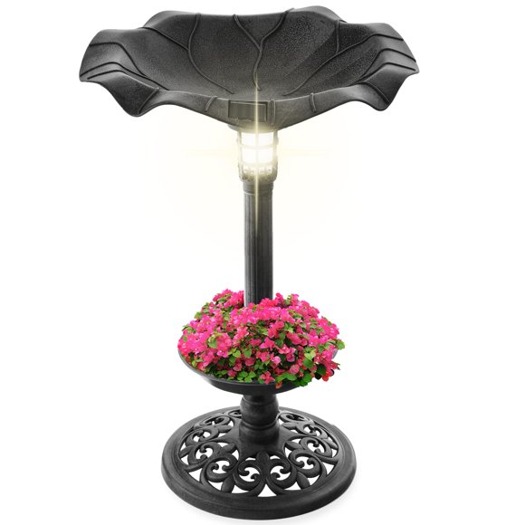 Bebedero para aves Best Choice Products 43 cm Solar negro
