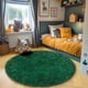 thumbnail image 2 of Alfombra PAGISOFE redonda de 120 cm, verde oscuro, para dormitorio de niños, 2 of 8