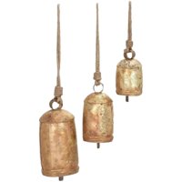 Magideal - 3 Campanas De Navideñas, Decoración Elegante, Decorativa, Creativa, Rústica, Colgante Para De Navidad Para Dormitorio, Sala De Estar Y Fies