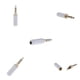 thumbnail image 5 of 5x 3.5mm 1/8 "trrs 4 polos macho conector a / v conector de soldadura blanco, 5 of 5