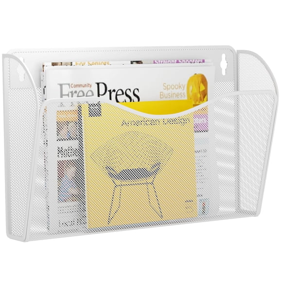 Porta Documentos GDINDINFAN de Malla para Montaje en Pared, Blanco