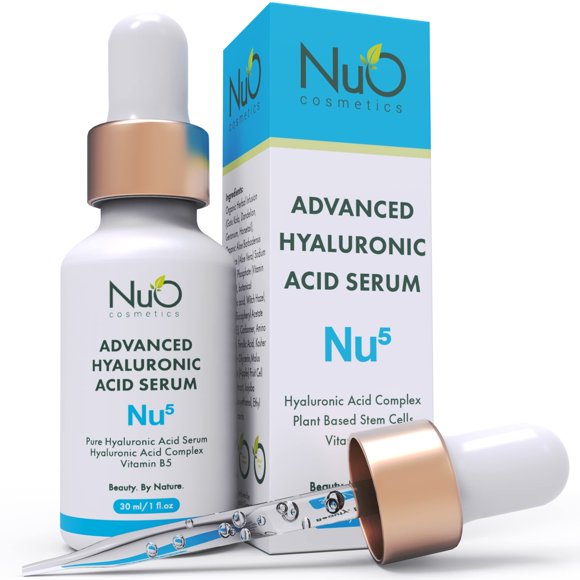 Sérum NuOrganic de ácido hialurónico + B5 + células madre vegetales 30 ml