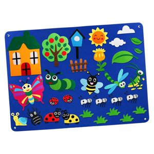 Magideal - Tablero De Fieltro Playboards De Dibujos Animados Decoración De Pared Tablero De Actividades Diy Tablero De Fieltro Juguetes Para , B B