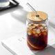 thumbnail image 2 of Vasos de vidrio WISIMMALL 473 ml con tapas de bambú y pajilla de vidrio, 2 of 9