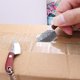 thumbnail image 4 of Juego de 2 mini cuchillos de bolsillo, cortador de cajas, cuchillo pequeño de Damasco, cuchillo de carnicero para acampar al aire libre., 4 of 7