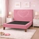 thumbnail image 2 of Cama Plaza y Media Corazón Palo Rosa Base + Colchón Mery Design Excellence Plus, 2 of 9