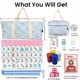 thumbnail image 2 of Set de Mahjong bestcool de 166 fichas con bolsa acolchada floral, 2 of 8