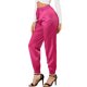 thumbnail image 4 of Pantalones de Satén para Mujer INSPIRE CHIC con Cordón, Cintura Elástica, Pierna Recta, Largo al Tobillo, Joggers Elegantes con Bolsillo L Rosa Fucsia, 4 of 4