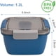 thumbnail image 5 of Recipiente para ensalada para llevar, 1,48 m (52 oz) con 3 compartimentos, ideal para aderezos y refrigerios, para hombres y mujeres., 5 of 7