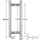 thumbnail image 2 of Manillón doble acero inoxidable 50 cm para puerta madera #3, 2 of 3