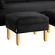 thumbnail image 4 of Sofá Sky 2 Cuerpos Más 2 Pouf Pu Negro, 4 of 5