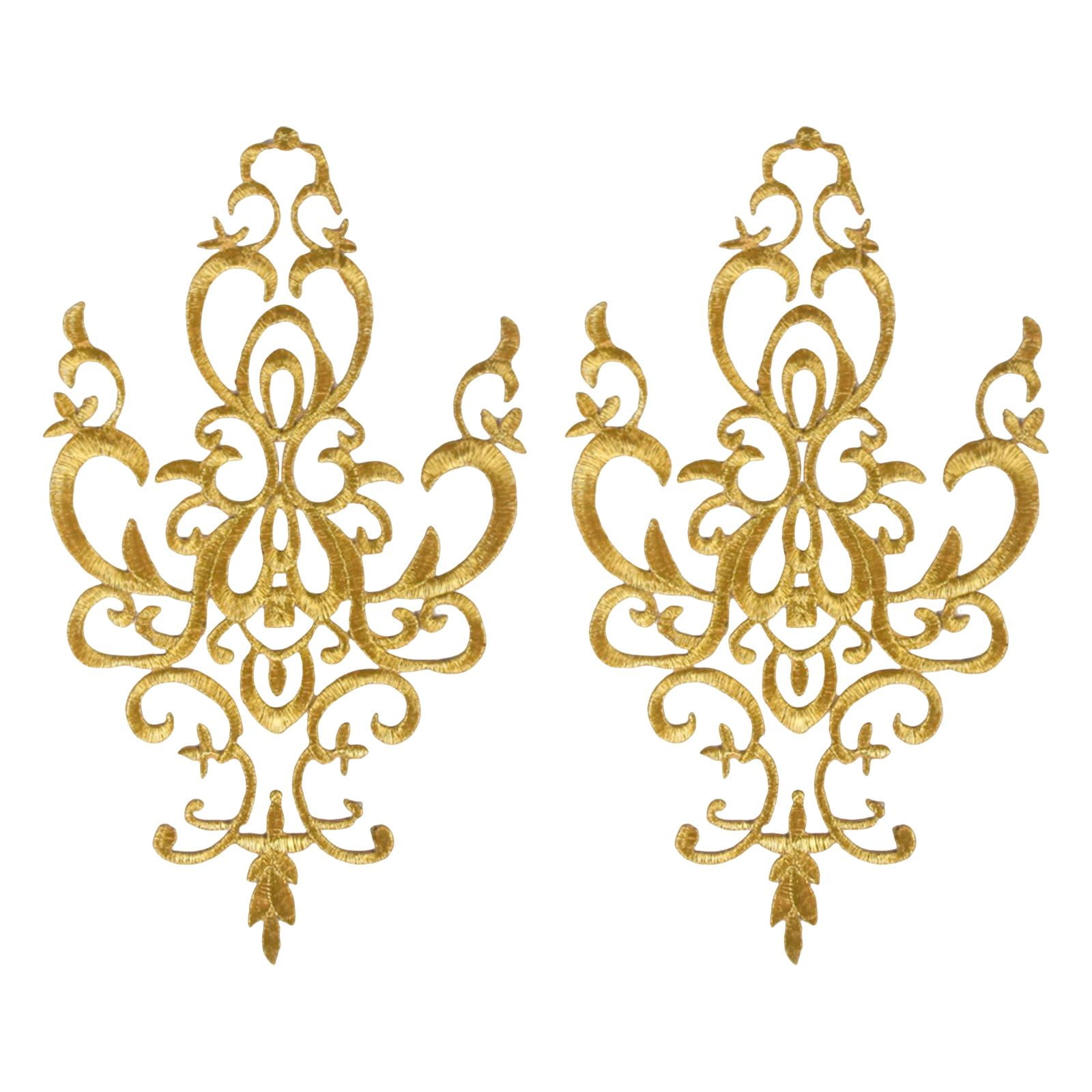 Bothyi - Apliques Bordados Para Coser Parches Bordados De Flores Para Disfraces De Cosplay Dorados