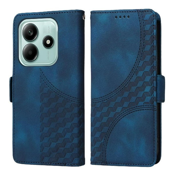 Carcasa FOXDOCK Xiaomi Redmi Note 14 5G de cuero PU, diseño acolchado clásico, protección contra caídas y rayones