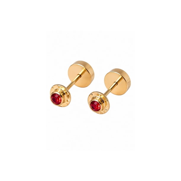 Aros Abridores Chatón Circón 4mm N1 Oro 14k Bebé