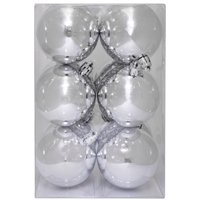 Proplastic - Set De 12 Esferas 6 Cms Color Plata