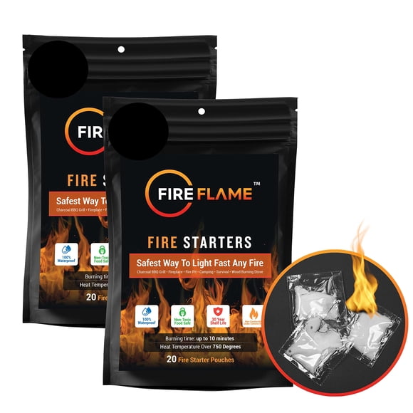 Encendedor de fuego kiknek Fireflame impermeable, 40 sobres