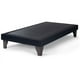 thumbnail image 1 of Base De Cama Europea 1 Plaza Felpa Negro, 1 of 2