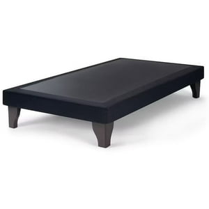 Dec-Hogar - Base De Cama Europea 1.5 Plazas Felpa Negro