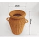 thumbnail image 2 of Jarrón de mimbre, cesta de flores tejida de ratán, largo, rústico, para arreglos florales, ideal para bodas, decoración del hogar (marrón claro), 2 of 6