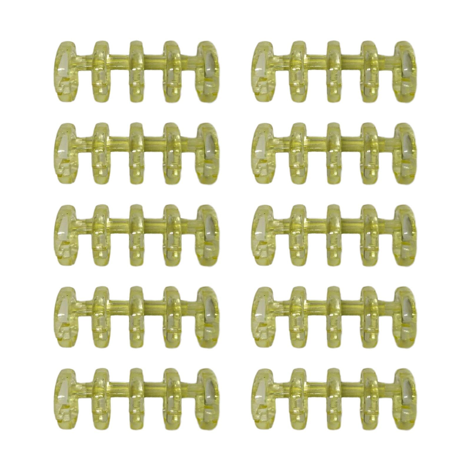 Ioensy - 10x 5 Anillos De Carpeta De Hojas Sueltas Extraíbles Para Calendario De Oficina Papelería Amarillo