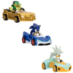 Toy Cars Sonic The Hedgehog 1:64 Fundidos A Presión, Paquete De 3 Unidades, Coleccionables