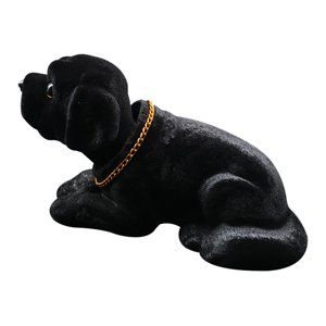 Magideal - Simulación De Cachorro De Coche De Perro Con Cabeza De Bobble Para Coche, Vehículo, Pastel, Decoración Del Hogar , 16Cmx8Cmx10Cm
