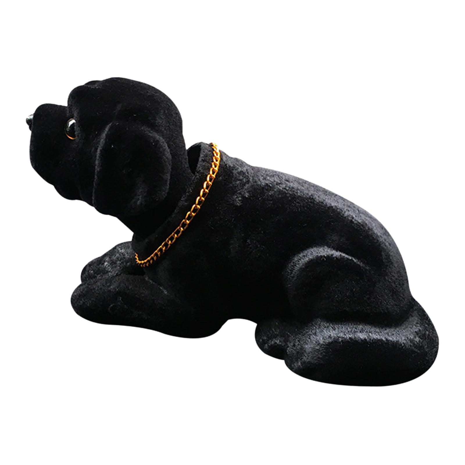 Magideal - Simulación De Cachorro De Coche De Perro Con Cabeza De Bobble Para Coche, Vehículo, Pastel, Decoración Del Hogar , 16Cmx8Cmx10Cm