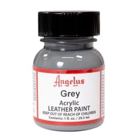 Pintura Para Cuero Angelus Acrílico Gris 30 Ml