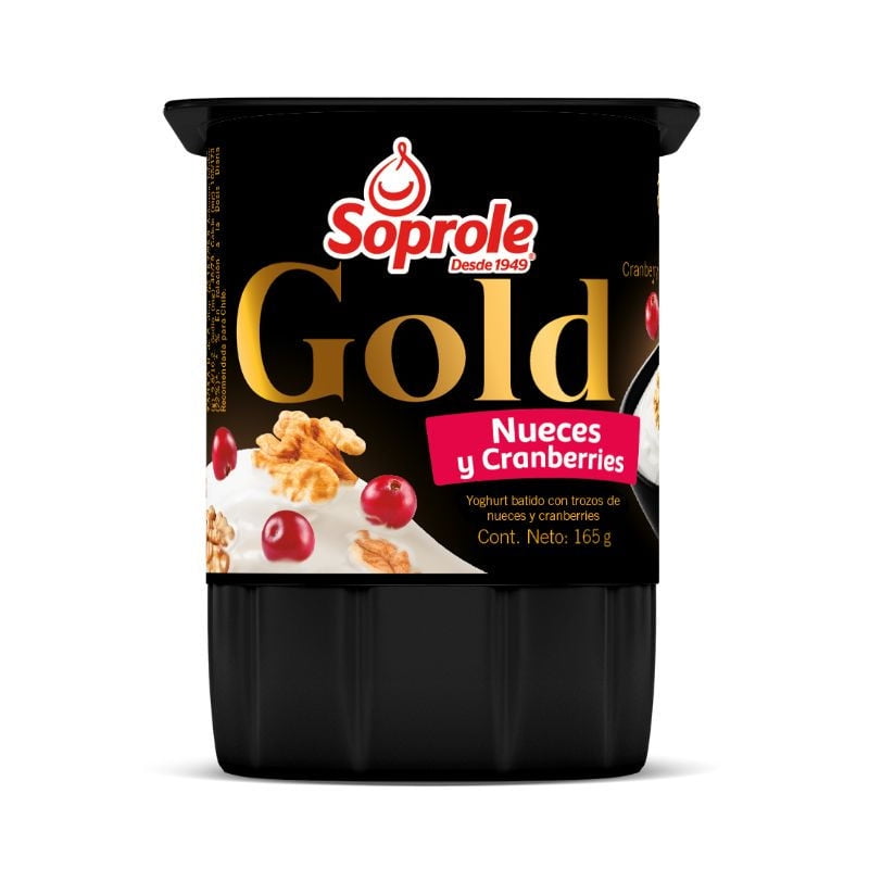 Yoghurt Gold Nueces Y Cranberries Pote 165 g Soprole