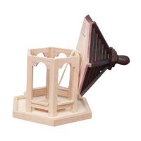 Ioensy - Afuera Del Comedero Para Pájaros De Madera Colgantes Para El Adorno A Prueba De Lluvia Del Jardín