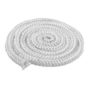 Magideal - Cuerda De Sellado De Cuerda De Fibra De Vidrio Blanca, Fácil De Instalar, Cuerda De Sellado Para Estufas De Leña, Cordón Redondo De 3M, Junta Para Est 25Mmx3M
