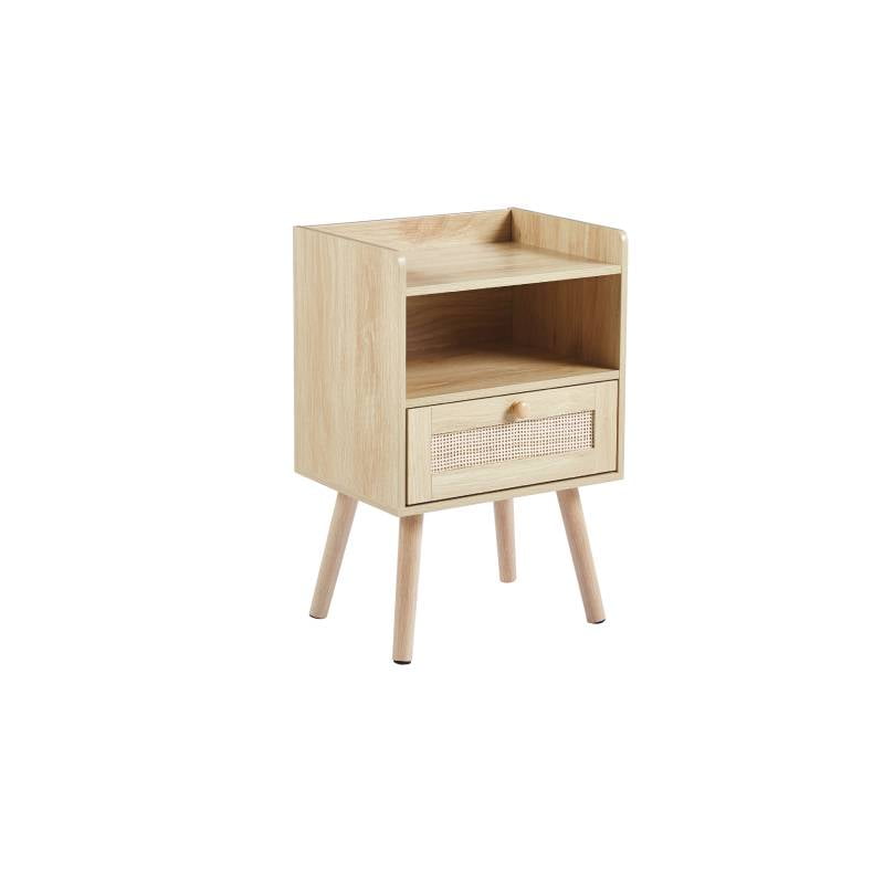 Moad - Velador Mesh Rattan Con Cajon Y Espacio