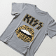 thumbnail image 2 of Polera Manga Corta Lips Gris Kiss, 2 of 3