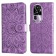 thumbnail image 3 of Funda tipo cartera FOXDOCK para OPPO Reno 10 Pro Plus , diseño girasol en relieve, cuero PU, cierre magnético, soporte y tarjetero, 3 of 5