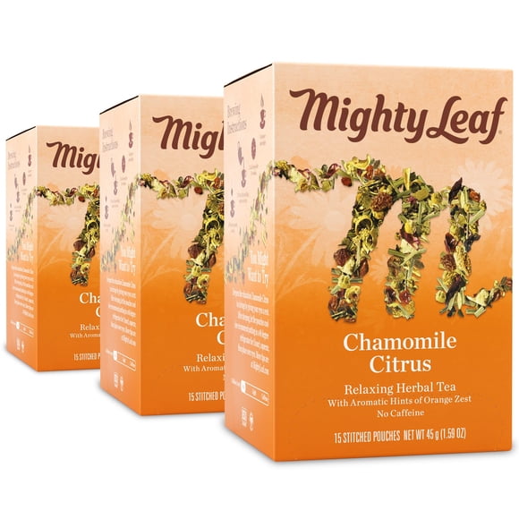 Té de hierbas Mighty Leaf Manzanilla Cítricos 45 bolsitas