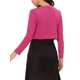 thumbnail image 3 of INSPIRE CHIC Chaqueta Bolero Corto de Mujer de Manga Larga con Cuello Redondo Cárdigan Ligero de Punto Talla S Fucsia, 3 of 6