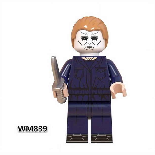 1pc Horror Movie Character Assemble Building Blocks, Ornaments, Mini Action Dolls, Good Educational Toys For Children, Halloween Decor, Christmas Gift